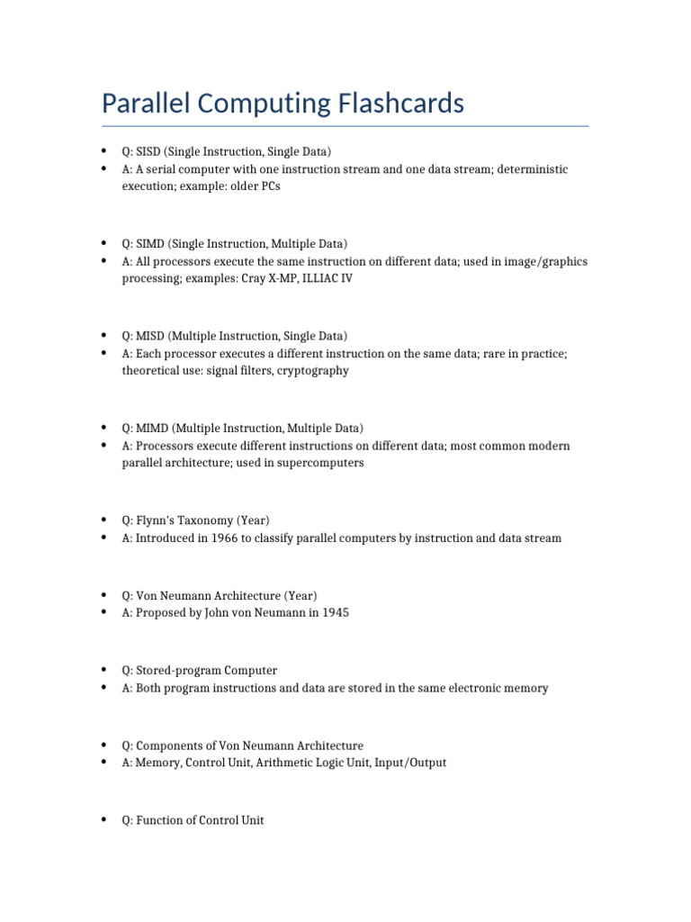 Parallel Computing Concepts Explained | PDF