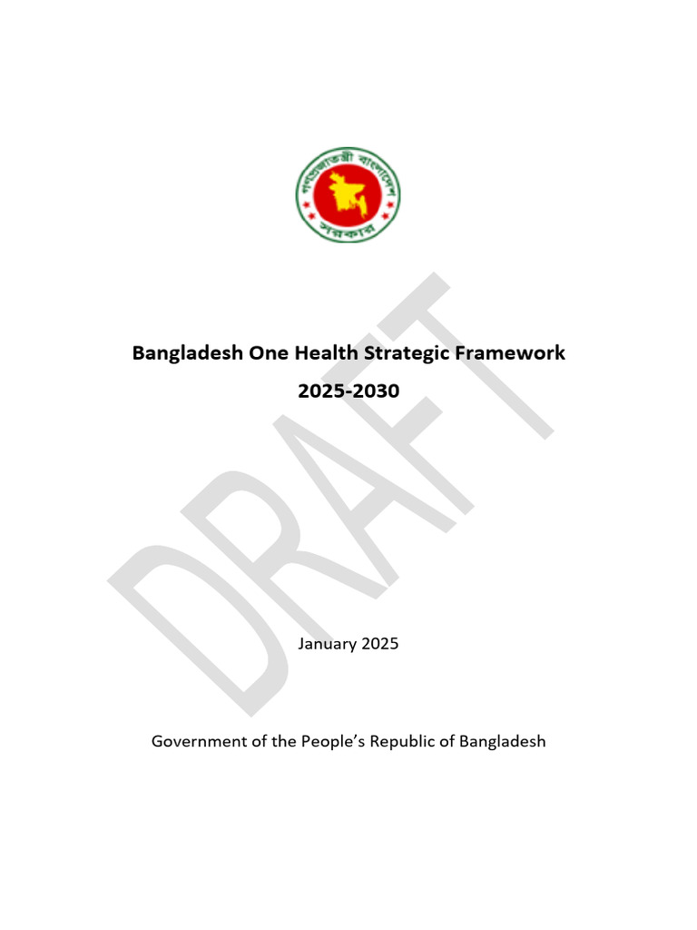 Bangladesh One Health Framework 2025-2030 | PDF | Pandemic | Sustainability