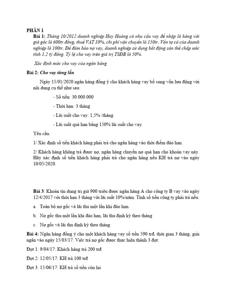 Huit Bai Tap C3 | PDF