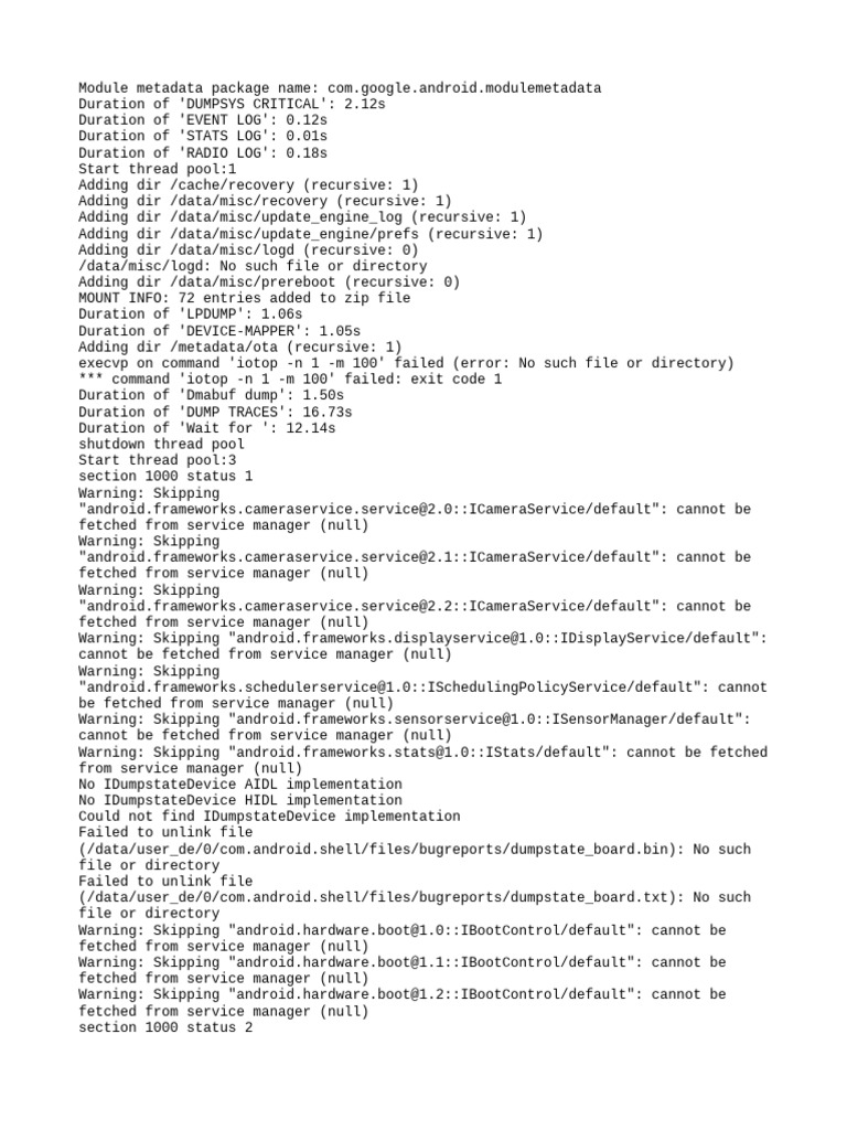 Android Module Metadata Log Analysis | PDF | Computer Programming ...