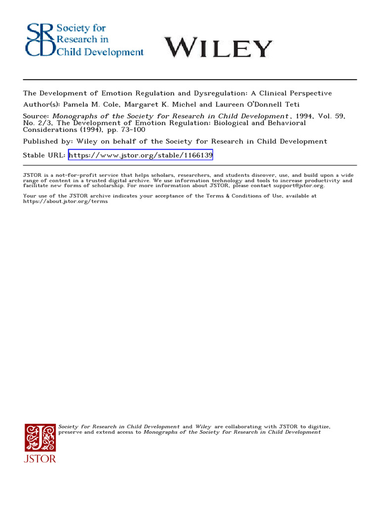 Emotion Regulation and Dysregulation Insights | PDF | Emotions ...