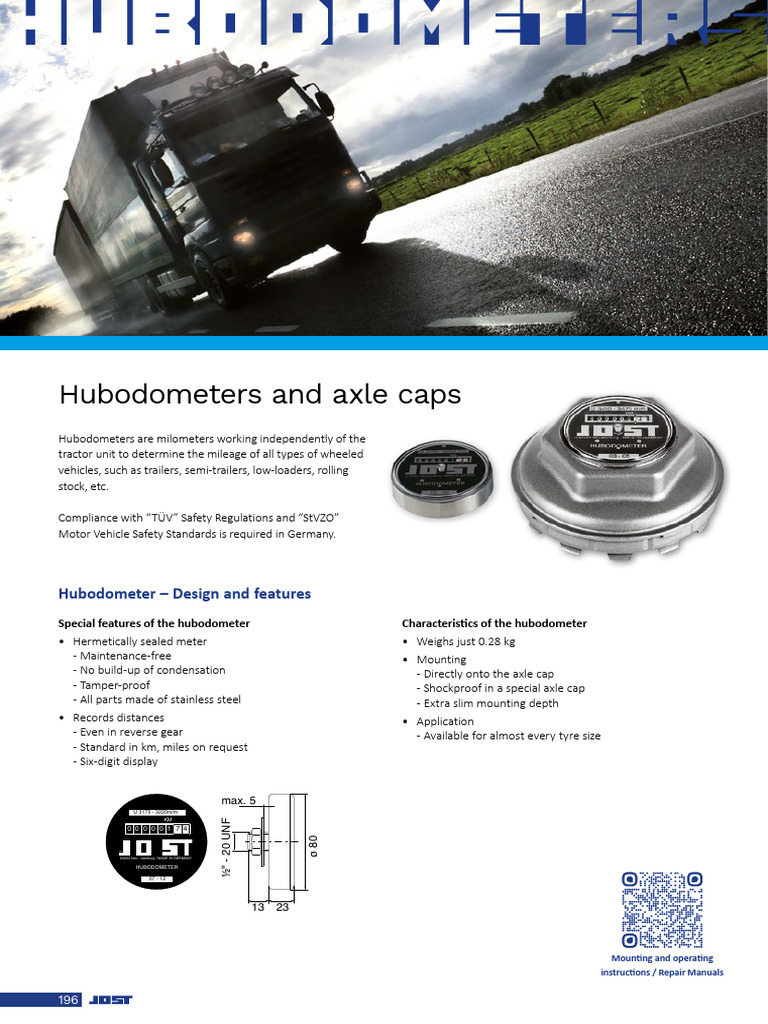 01 Intro Hubodometers and Axle Cap e | PDF | Wheeled Vehicles | Transport