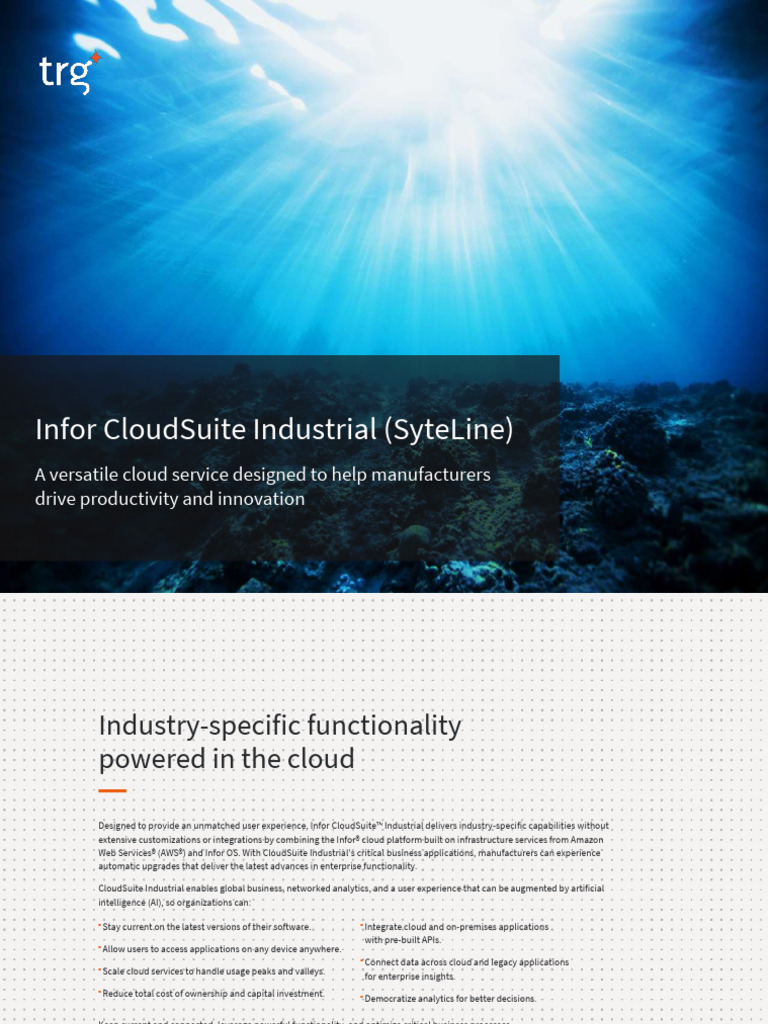Infor CloudSuite Industrial Overview | PDF | Cloud Computing ...