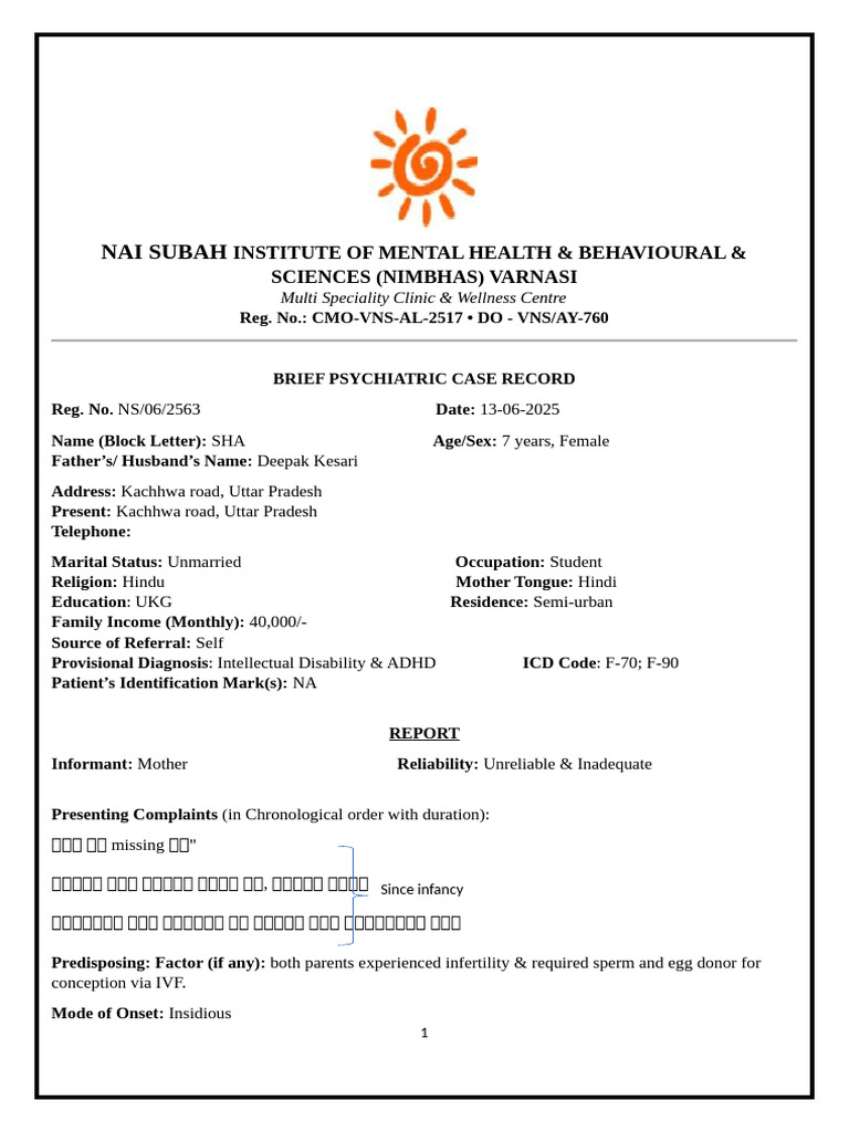 Psychiatric Case Records: ADHD & Kleptomania | PDF | Mental Disorder ...