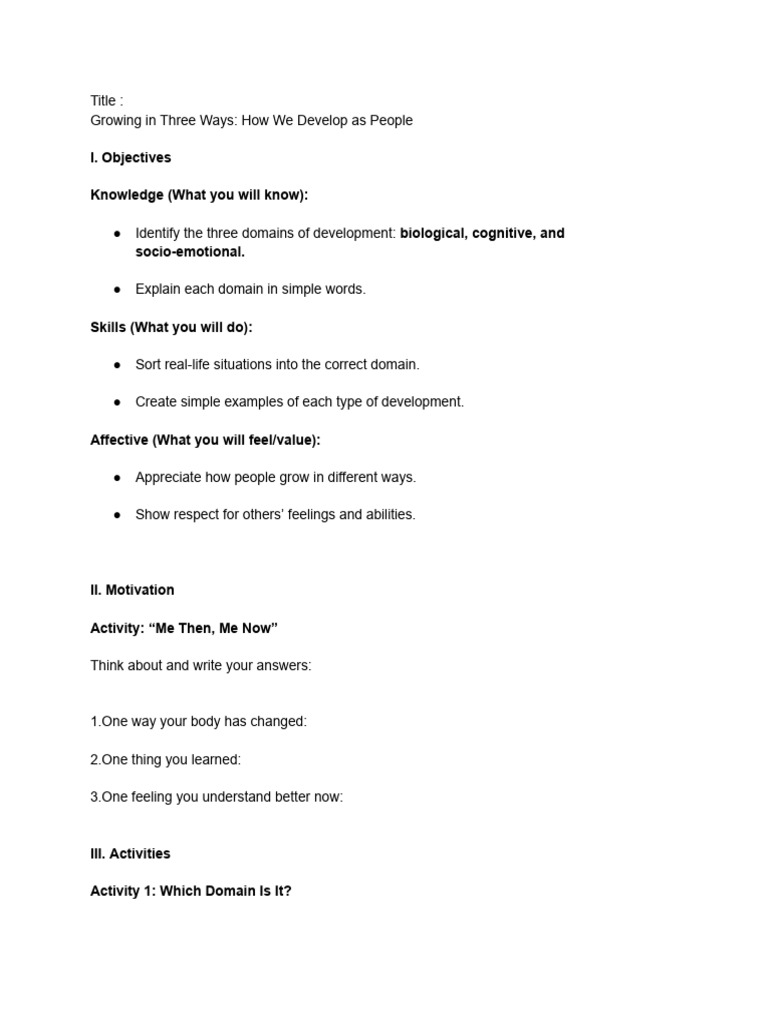 Understanding Human Development Domains | PDF