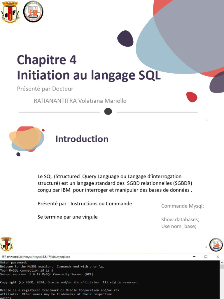 Introduction au langage SQL et commandes | PDF | Recherche d ...