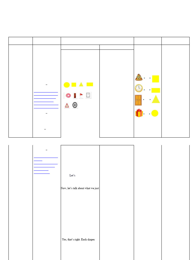 Grade 1 Math Lesson: Basic Shapes | PDF | Lesson Plan | Triangle