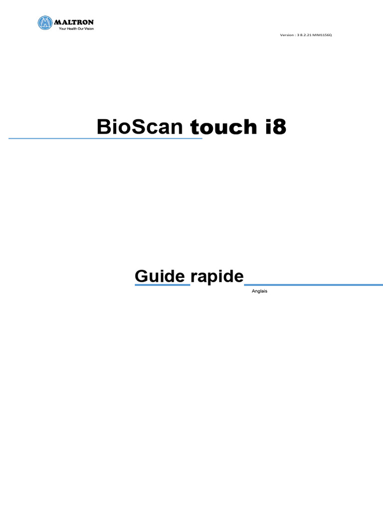 Guide rapide BioScan touch i8 | PDF