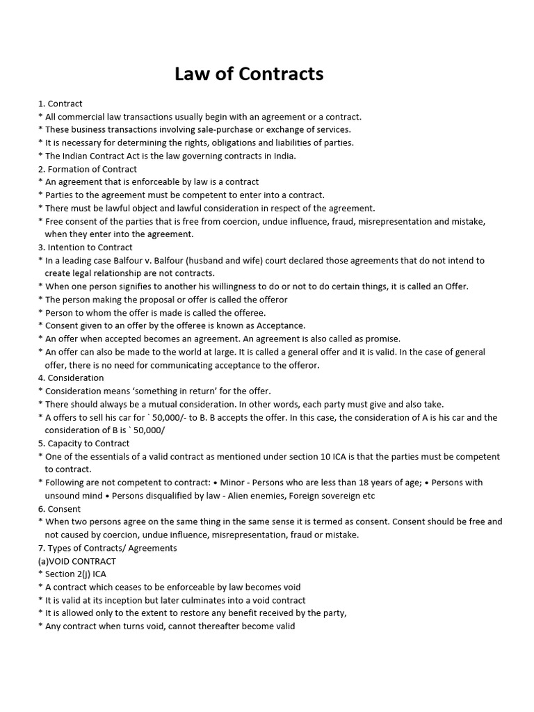 Understanding the Law of Contracts | PDF | Offer And Acceptance | Legal ...