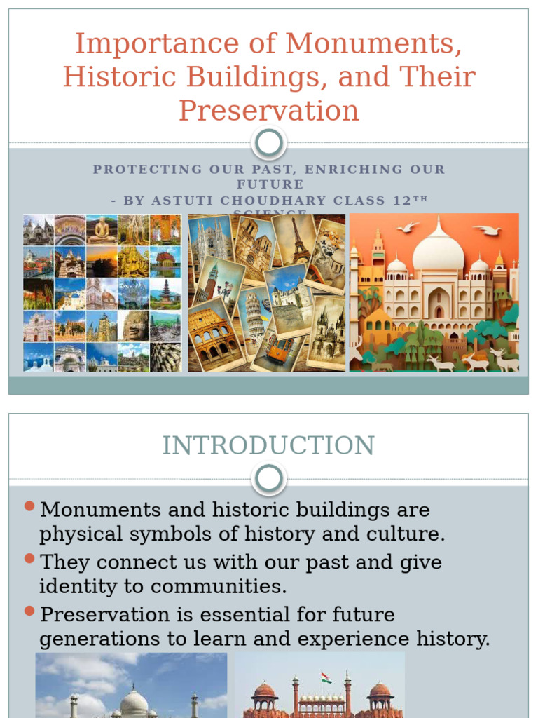 Importance of Preserving Monuments | PDF