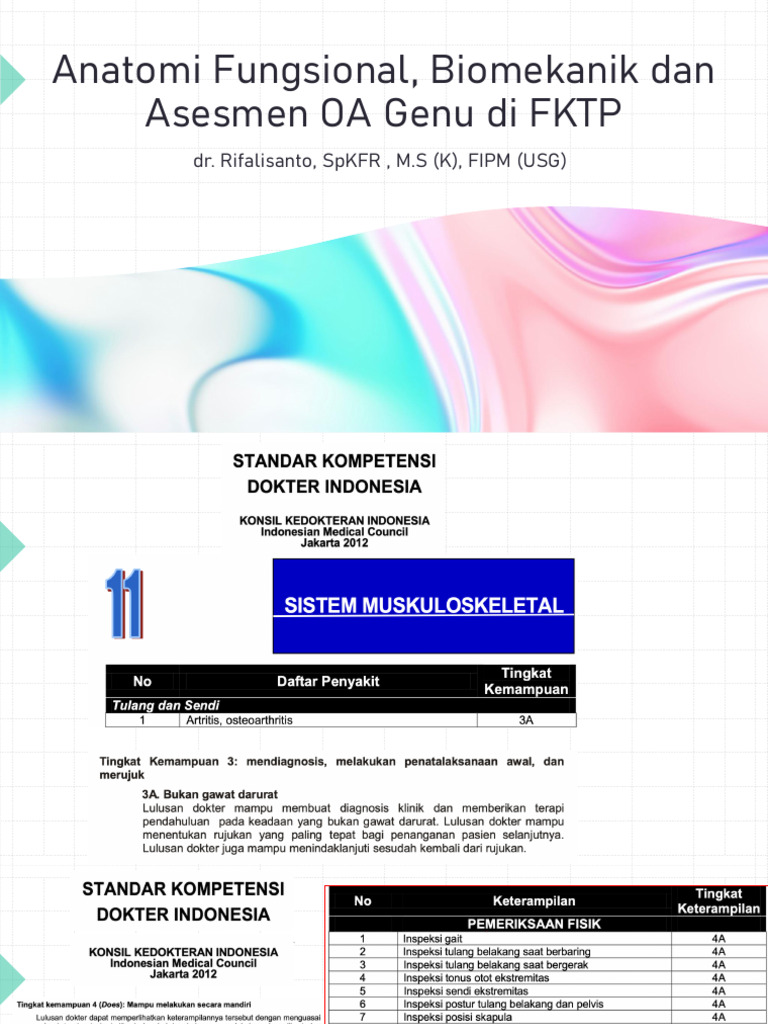 Asesmen dan Biomekanik OA Genu | PDF