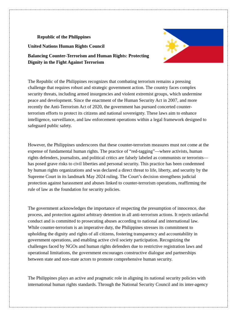 Balancing Human Rights and Security in the Philippines | PDF | Human ...
