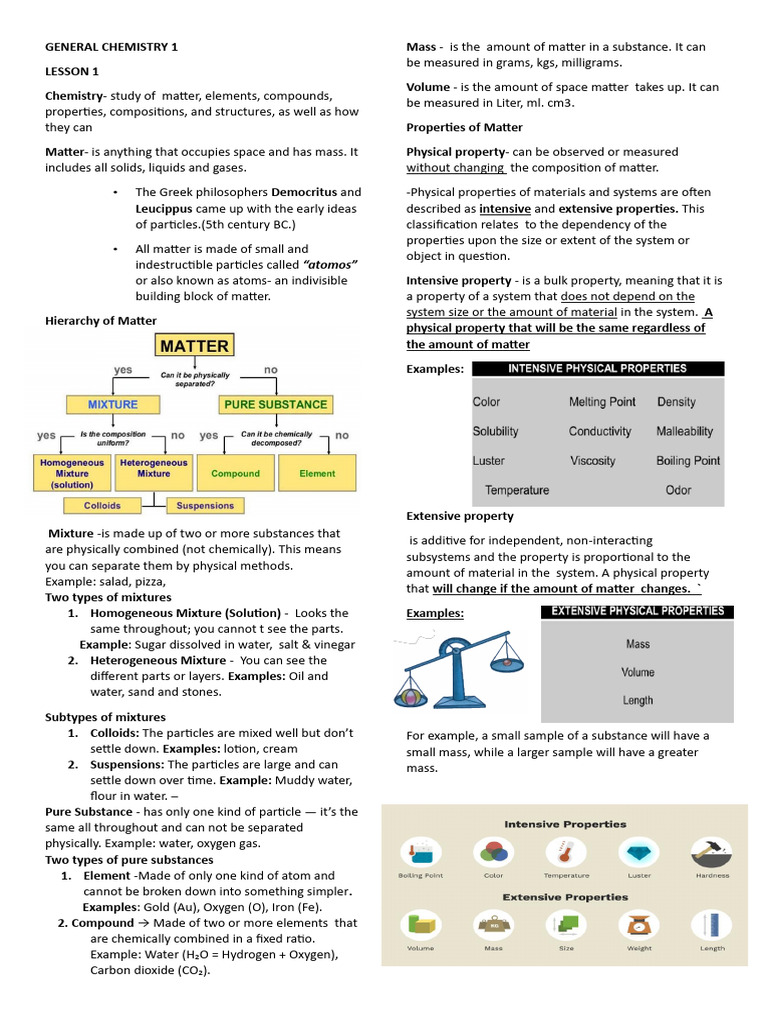General Chemistry 1 | PDF | Chemical Substances | Mixture