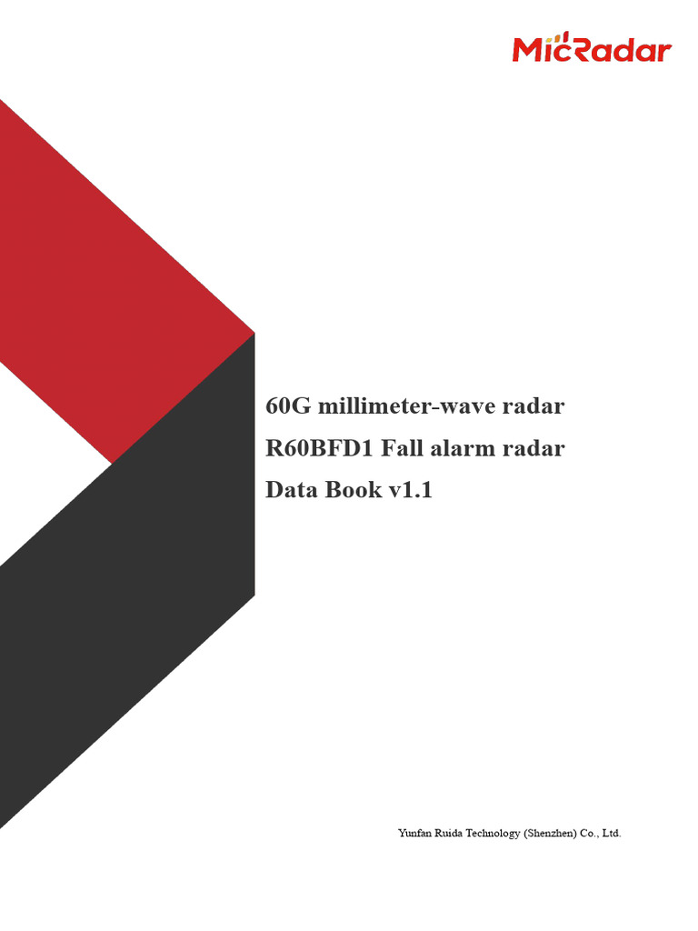 60G Fall Alarm Radar Data Book | PDF | Radar | Antenna (Radio)