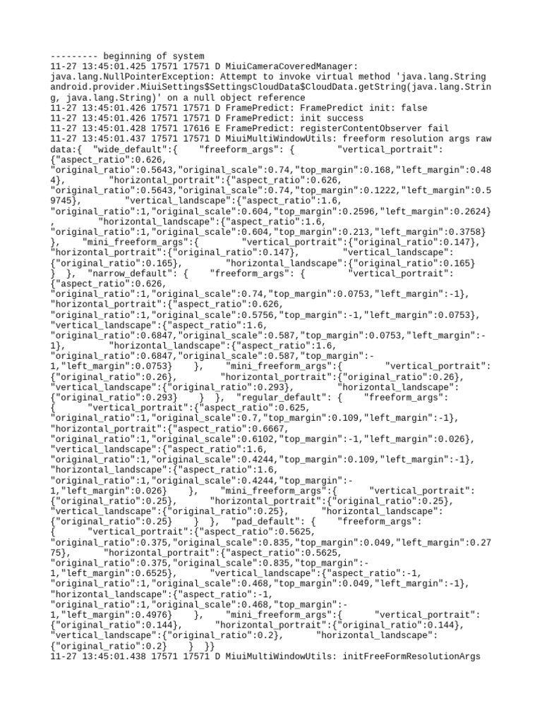 Log Cat 1764243904115 | PDF | Java (Programming Language) | String ...