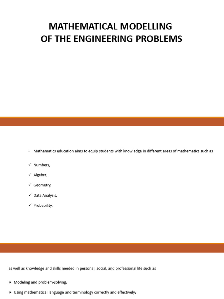 Lesson1-Modeling Mathematical Engineering 2025 | PDF | Mathematics ...