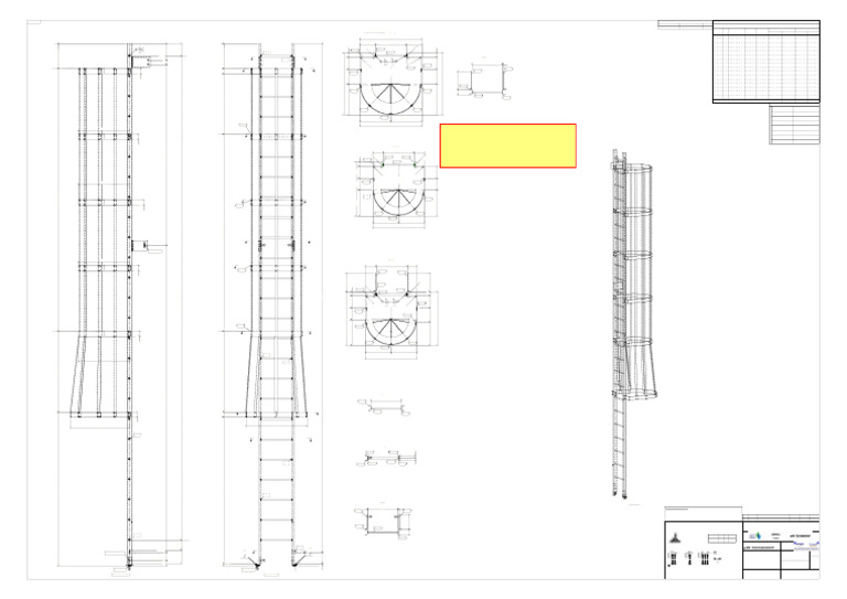 Amiral Project Ladder Shop Drawing | PDF | Materials | Building Materials