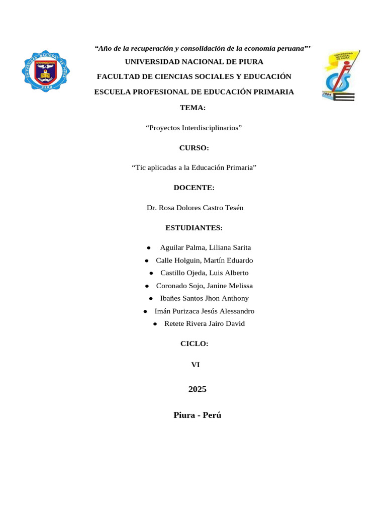 Proyectos Interdisciplinarios en Educación | PDF | Aprendizaje ...