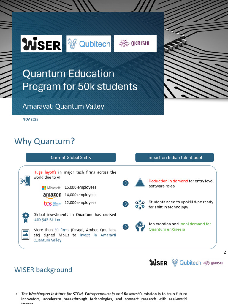 Quantum Education Program for 50K Students | PDF | Computing | Quantum ...