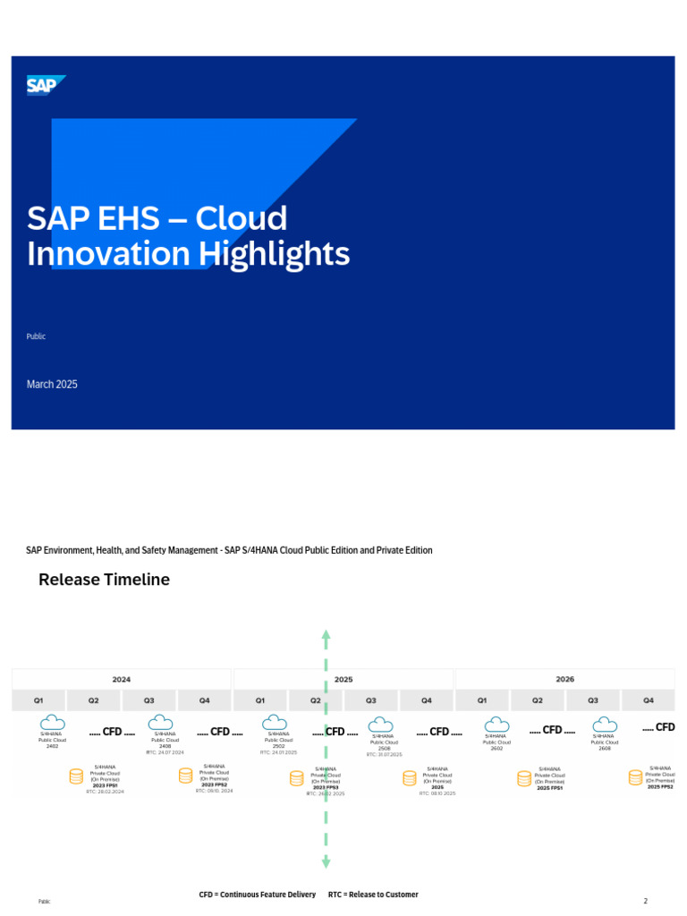 SAP EHS Cloud Innovations 2025 Highlights | PDF | Risk | Safety