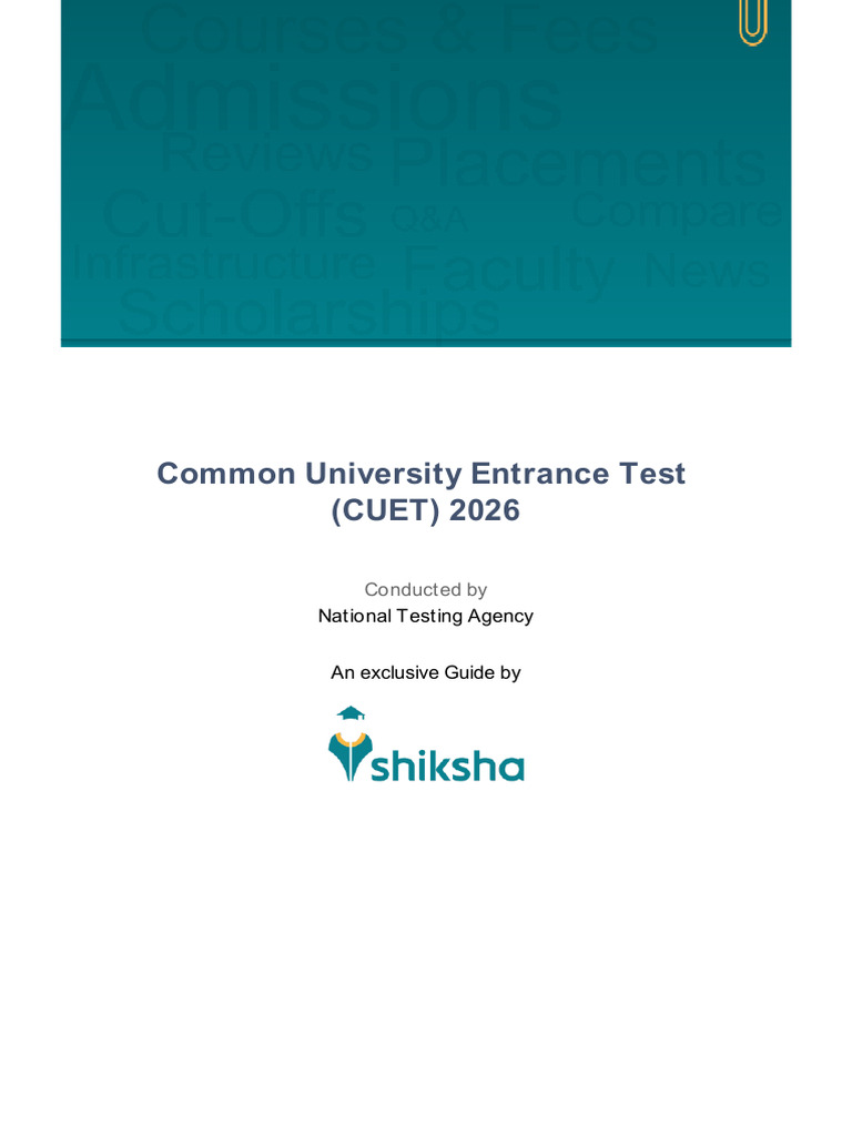 CUET 2026 Exam Pattern Overview | PDF | Multiple Choice | Tamil Language