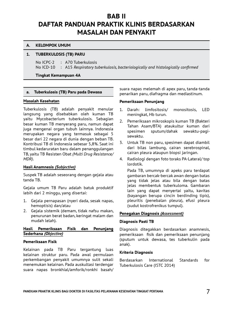 Panduan Praktik Klinis TB Paru | PDF