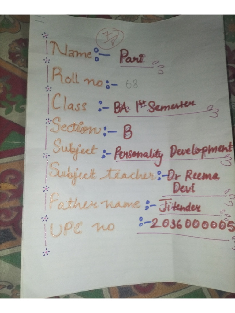 Personality Development Assignment | PDF