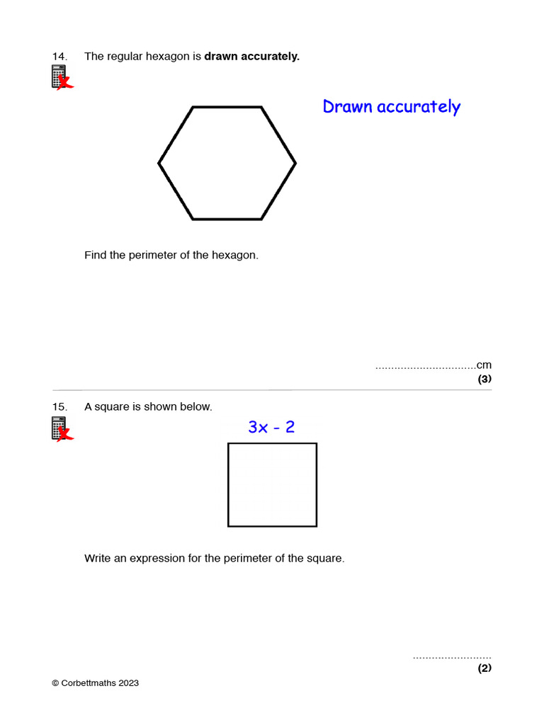Perimeter Calculations for Various Shapes | PDF | Shape | Rectangle