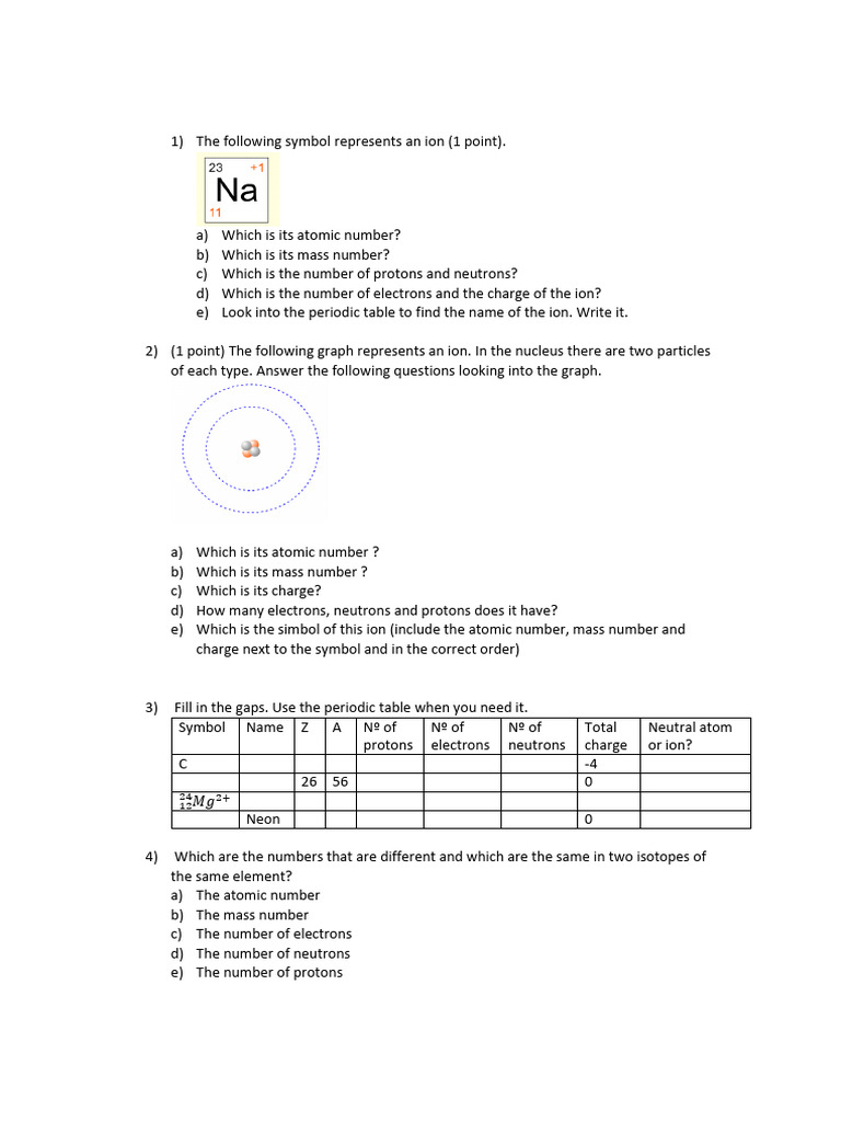 Atom Exercices Unit 4 | PDF