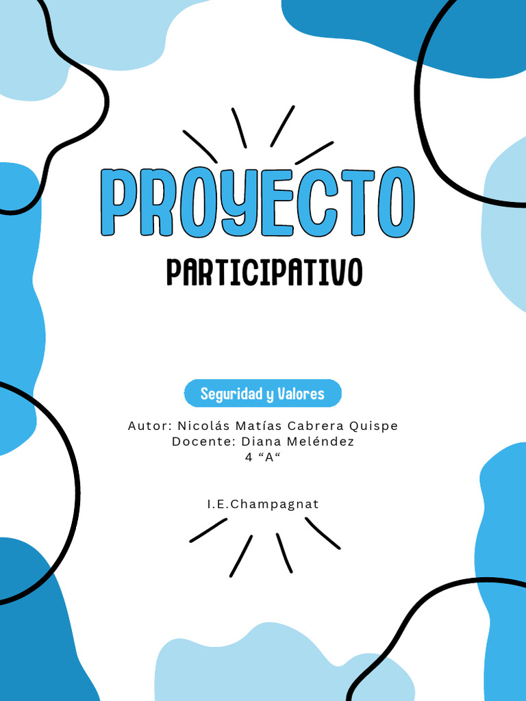 Documento Portada de Proyecto Orgánico Azul | PDF
