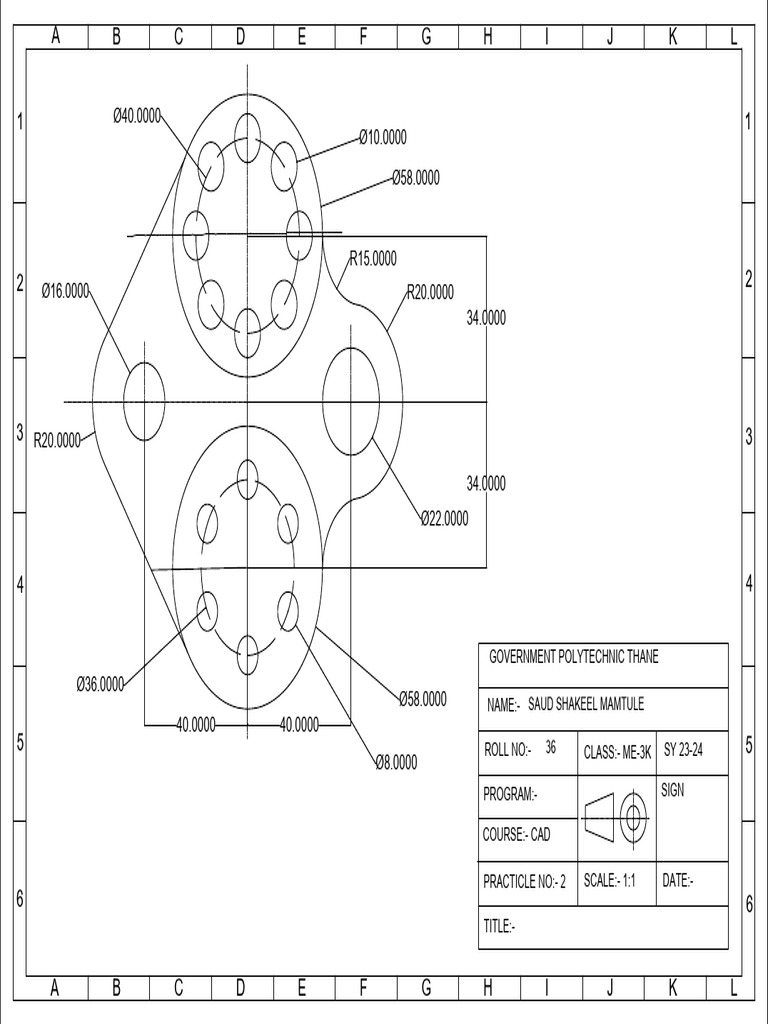 CAD Practical Report for ME-3K | PDF