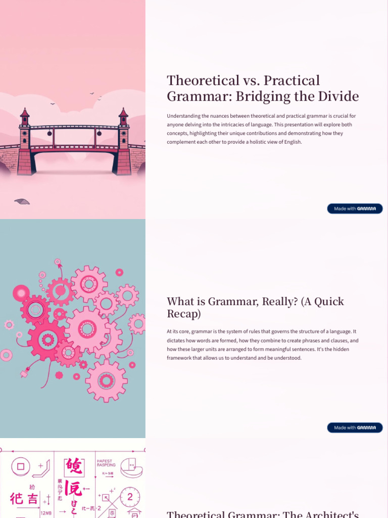 Theoretical Vs Practical Grammar Bridging The Divide | PDF | Grammar ...