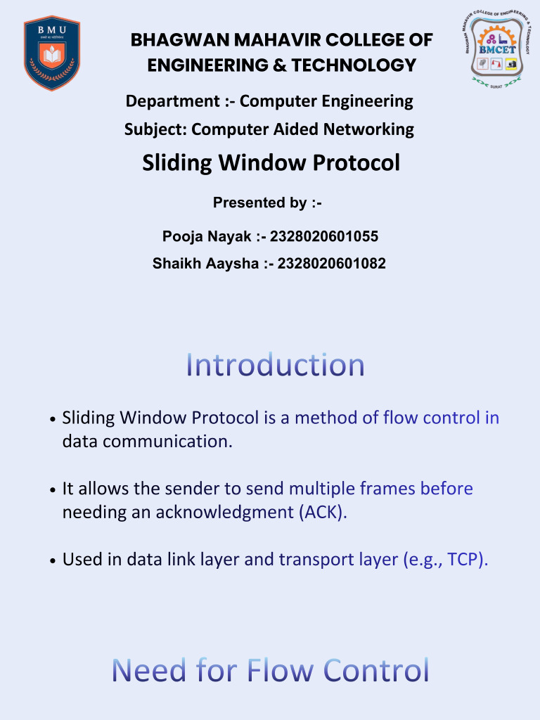 Sliding Window Protocol Presentation | PDF