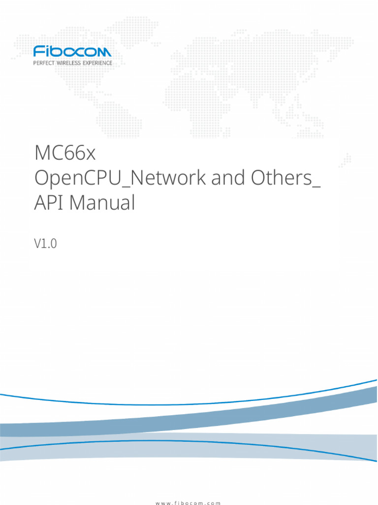 MC66x OpenCPU API Manual V1.0 | PDF | Computing | Computer Engineering