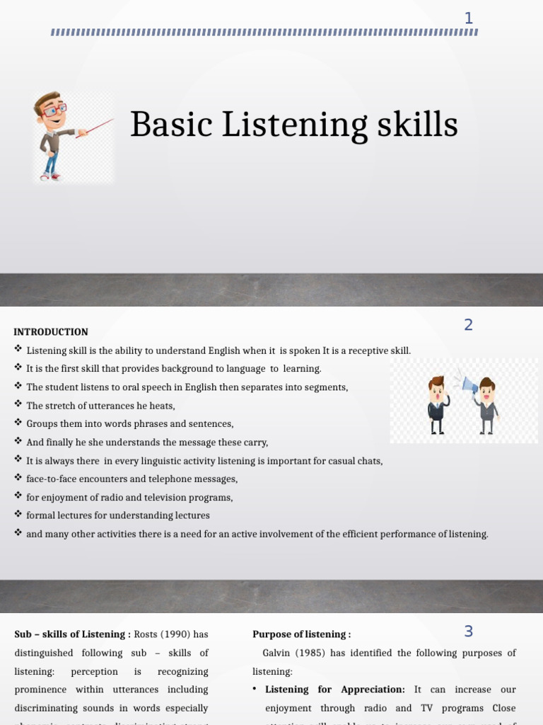Essential Listening Skills for English Learners | PDF | English ...