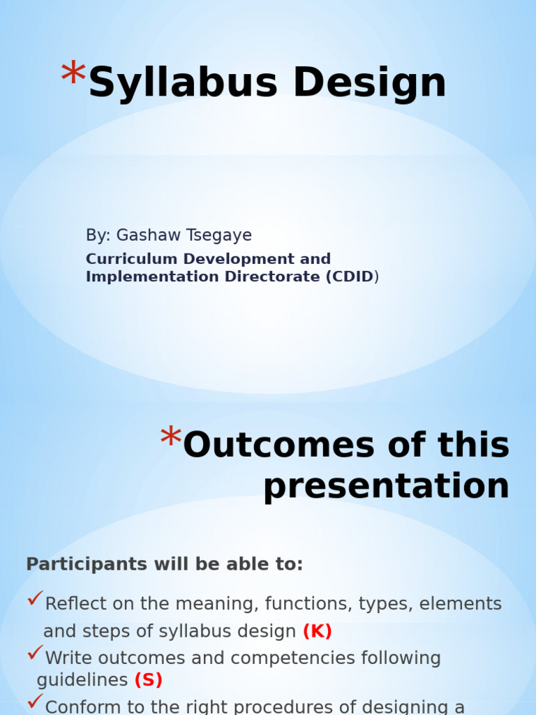 Syllabus Design and Implementation Guide | PDF | Learning | Attitude ...