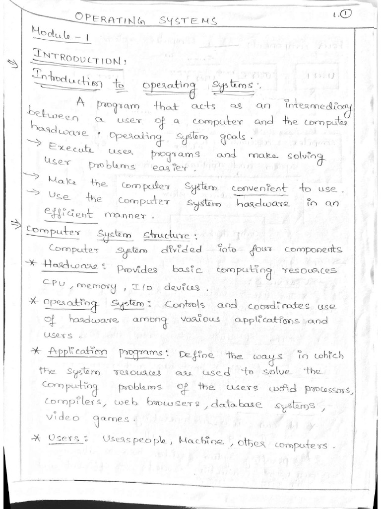 OS Unit 1 Assignment | PDF