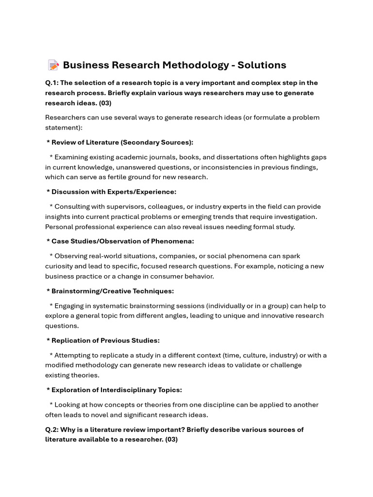 Research Methodology Insights and Techniques | PDF | Methodology | Theory