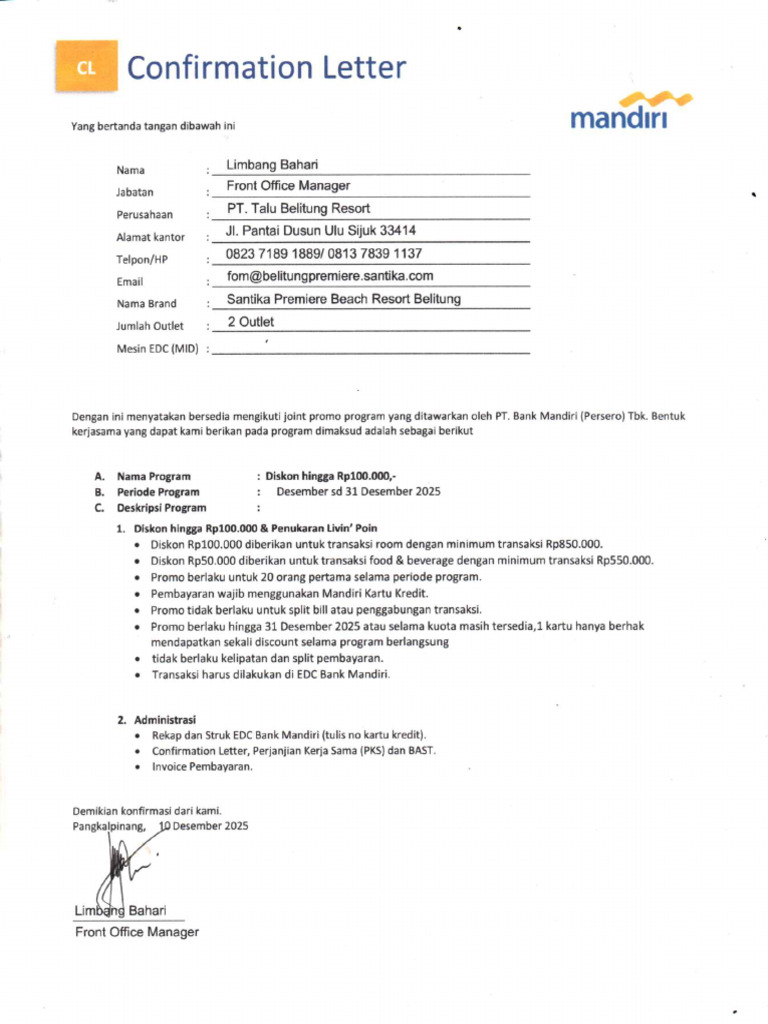 Form CL Manidiri Sign | PDF