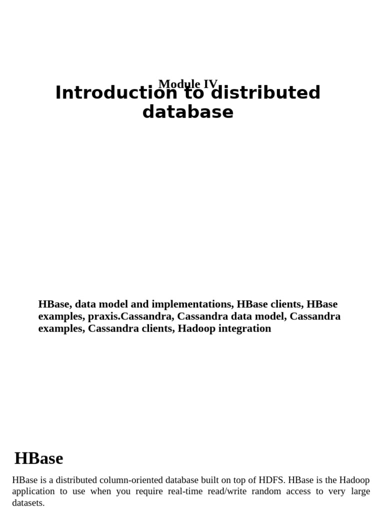 HBase: Overview and Implementation Guide | PDF | Apache Hadoop ...