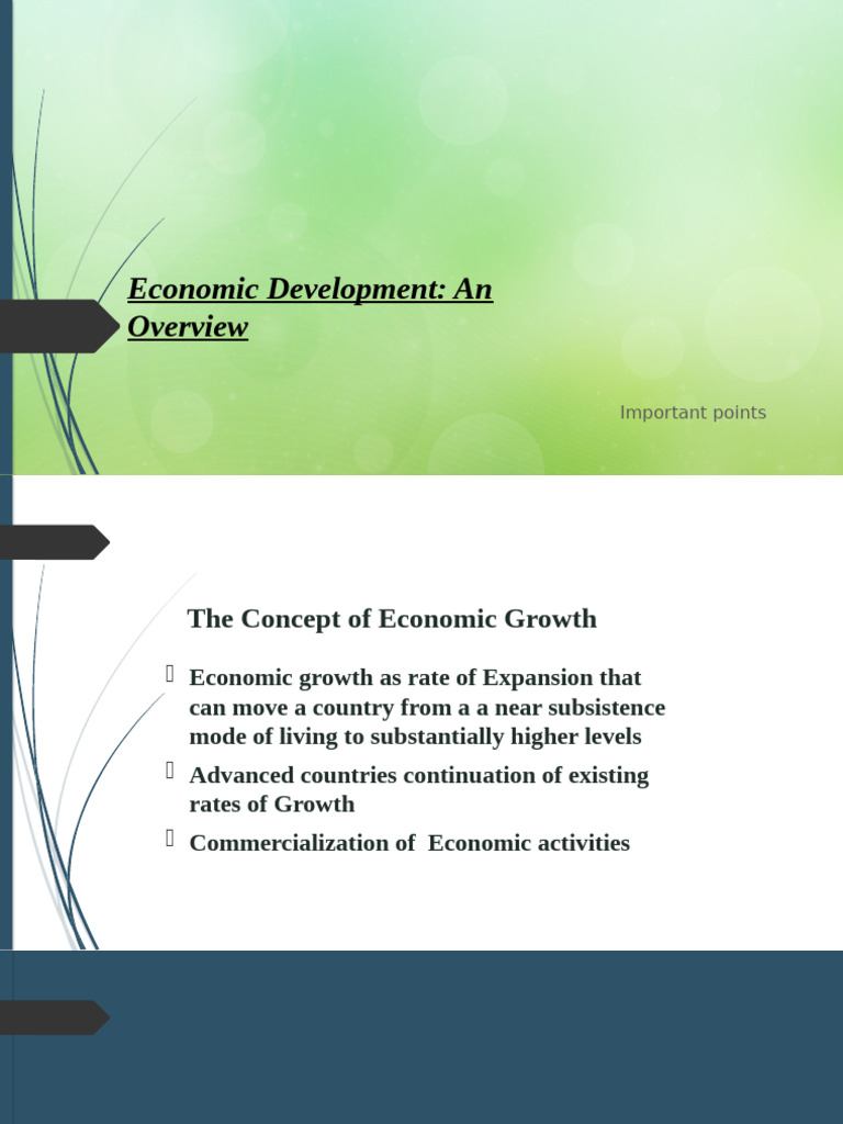 Economic Growth vs. Development Overview | PDF