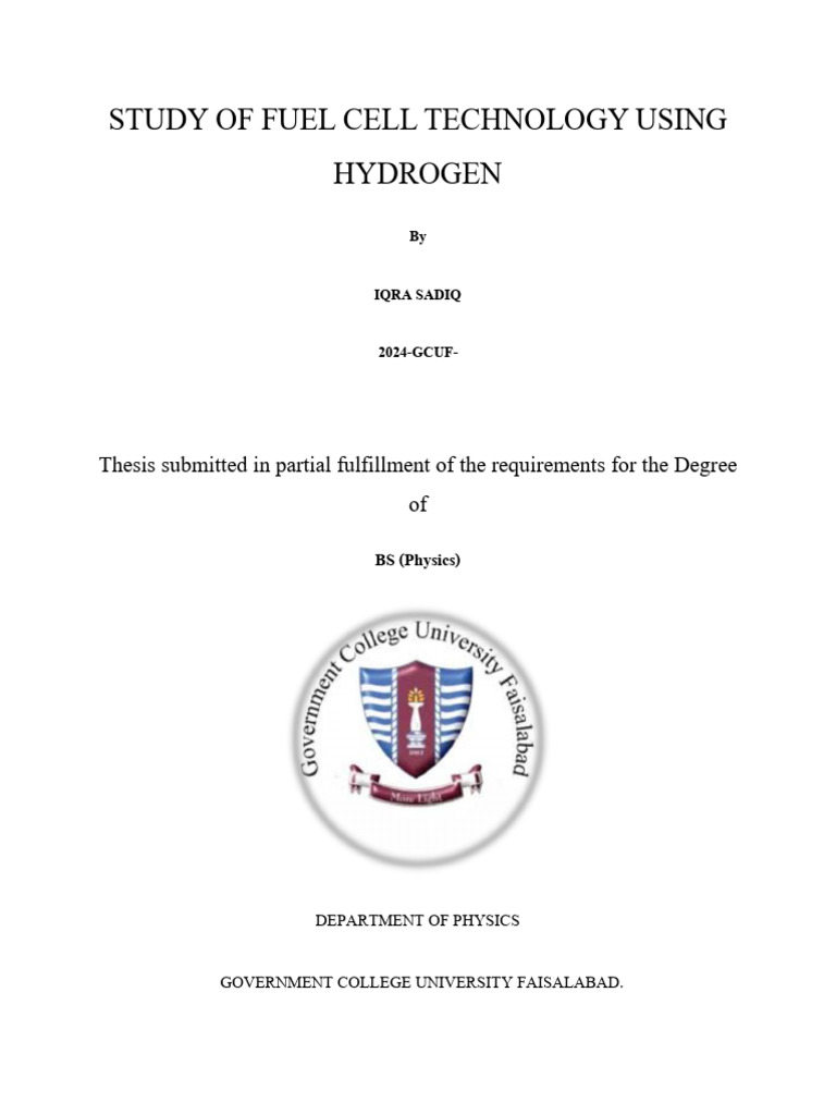 Hydrogen Fuel Cell Technology Study | PDF | Fuel Cell | Hydrogen