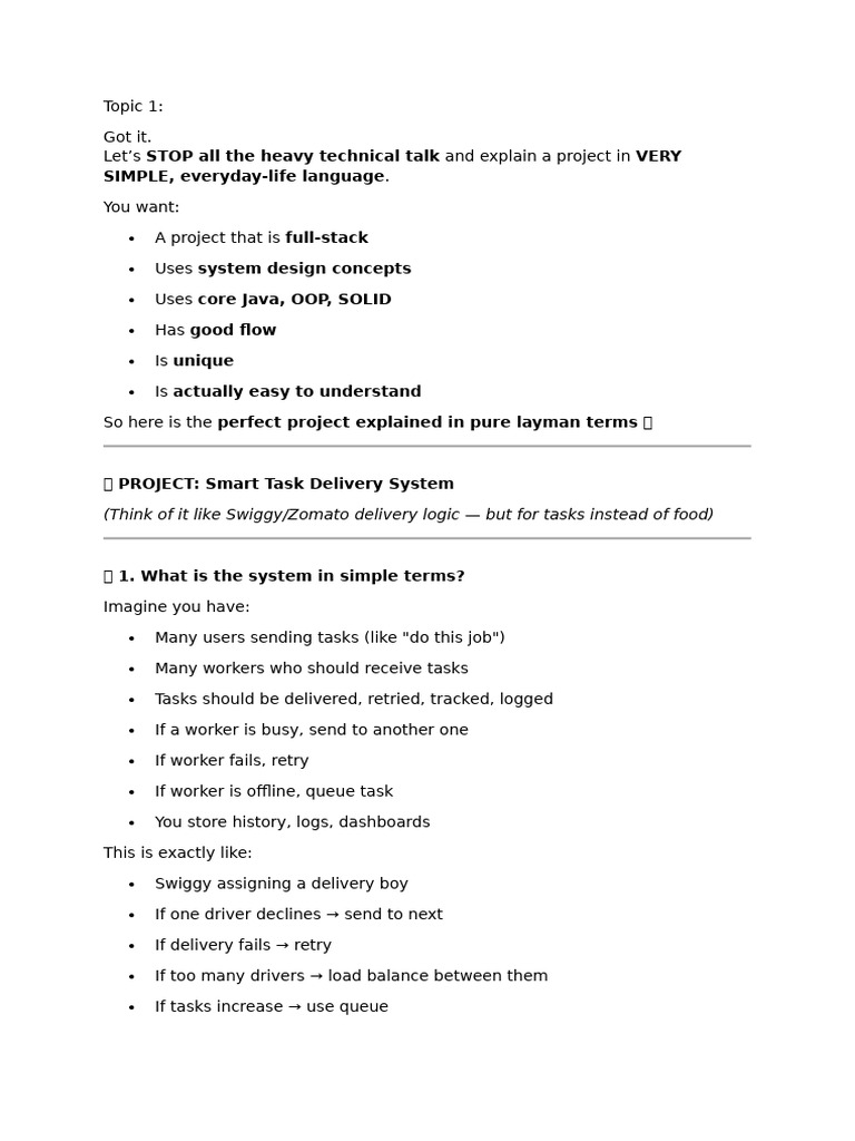 Simple Smart Task Delivery System | PDF | Load Balancing (Computing ...