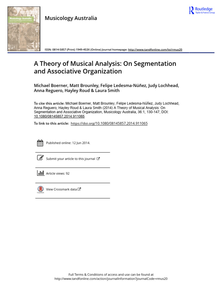 Theory of Musical Analysis Overview | PDF | Theory | Music Theory