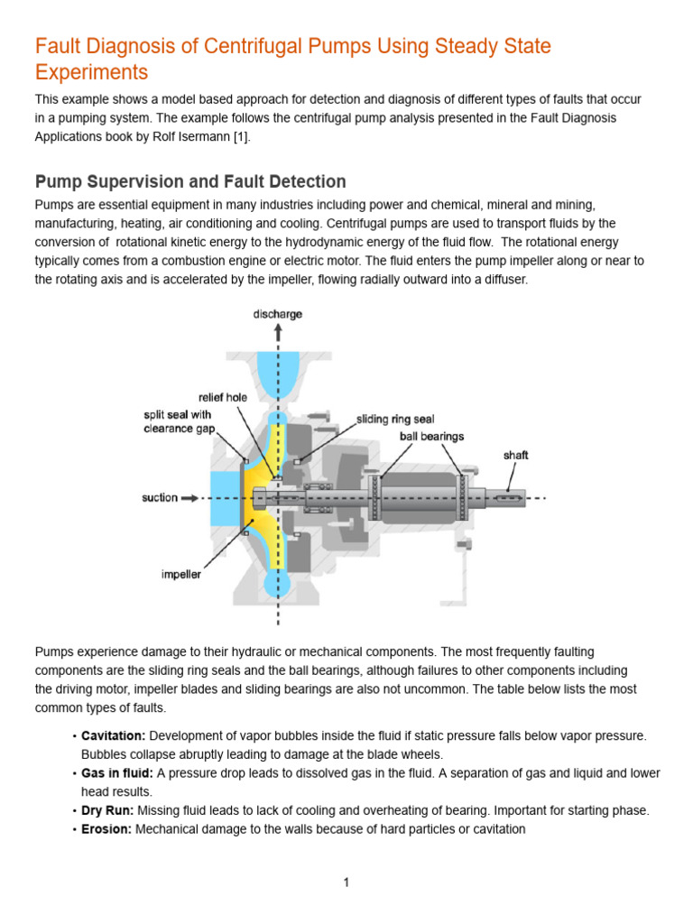 Centrifugal Pump Fault Diagnosis Techniques | PDF | Pump | Turbine
