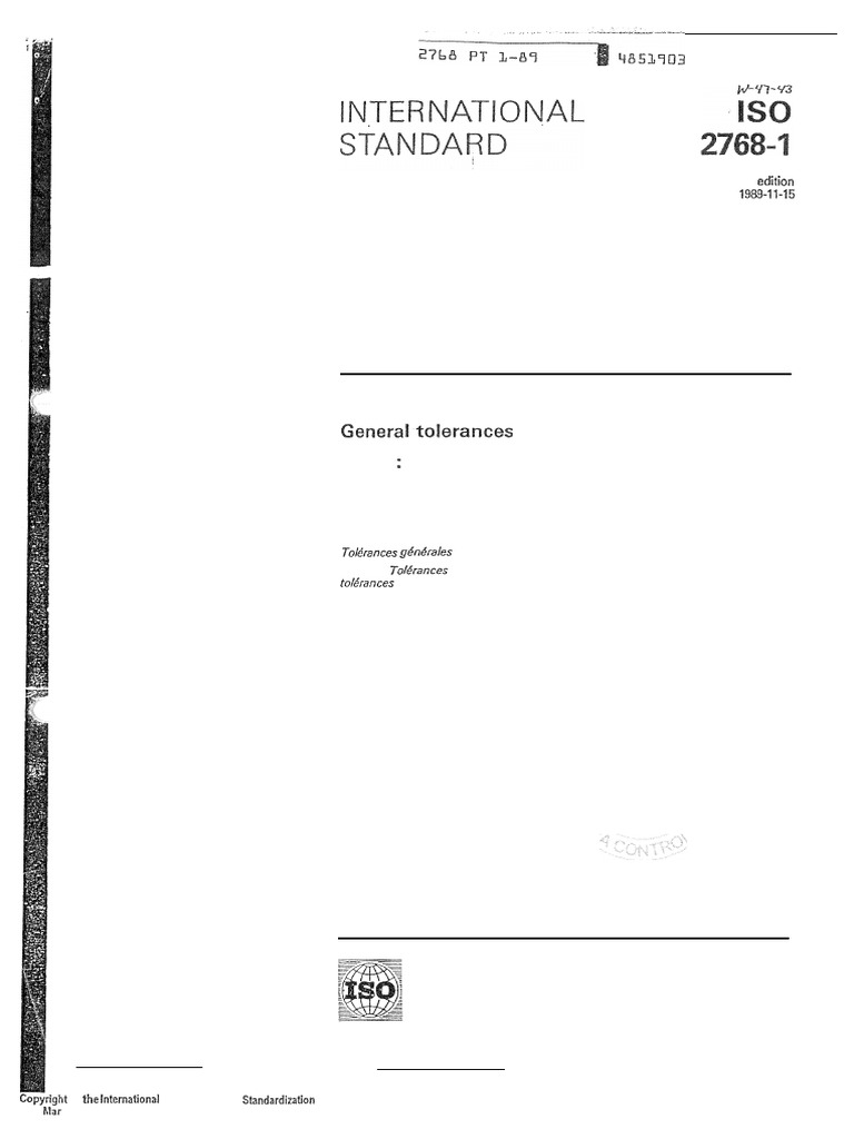 ISO 2768-1: General Tolerances Guide | PDF | Engineering Tolerance ...