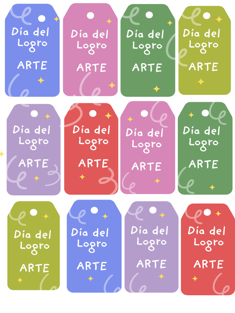 Documento A4 Etiquetas Tags Día Del Niño Infantil Verde - 20251210 ...