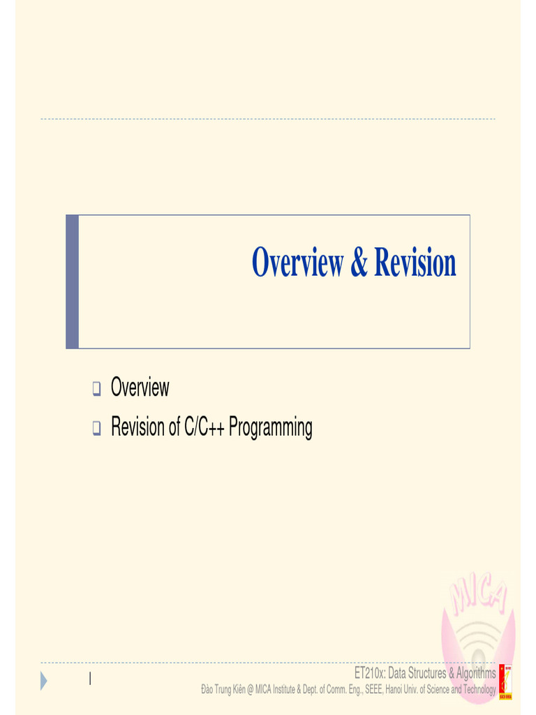 Data Structures & Algorithms Overview | PDF | Pointer (Computer ...