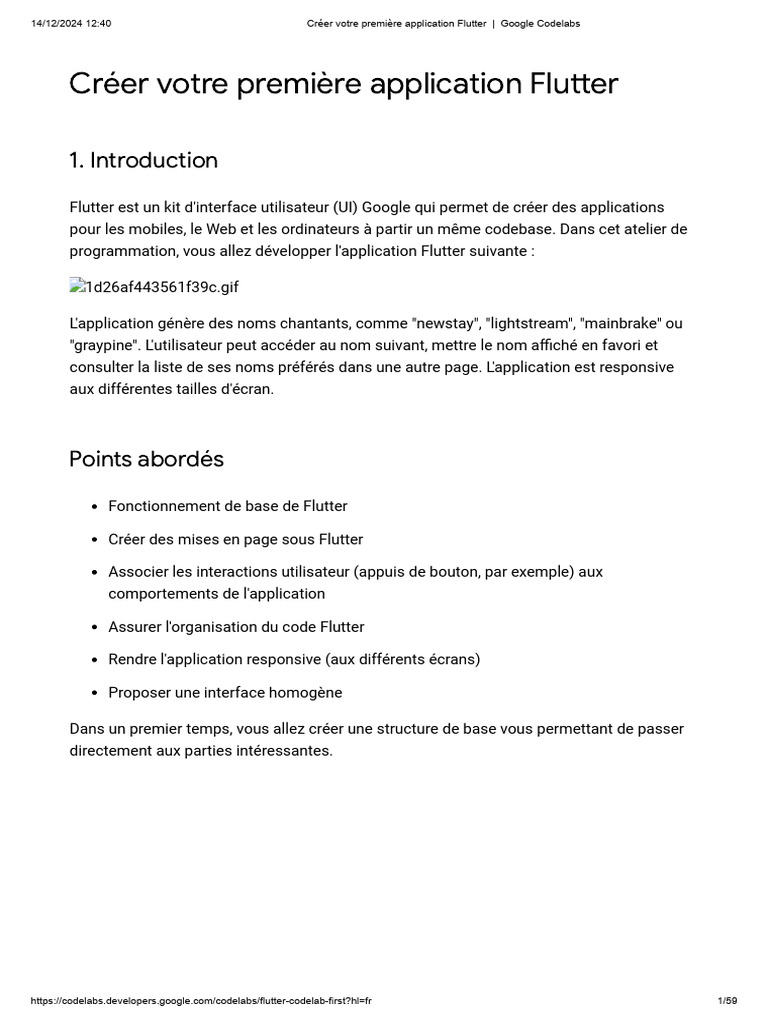 Développez votre première app Flutter | PDF | Environnement de ...