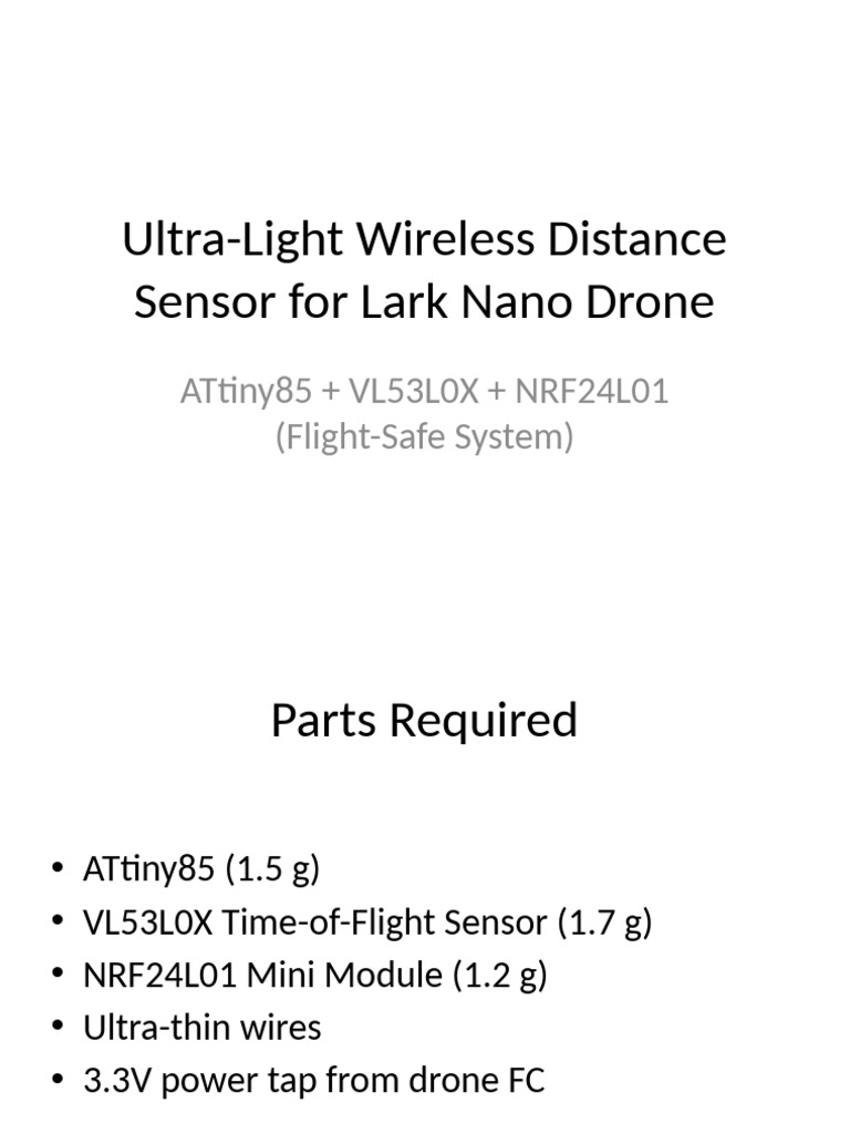 Drone Distance Sensor Tutorial | PDF
